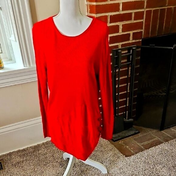 Ten-Oh-8 Red Sweater Tunic - Picture 1 of 9